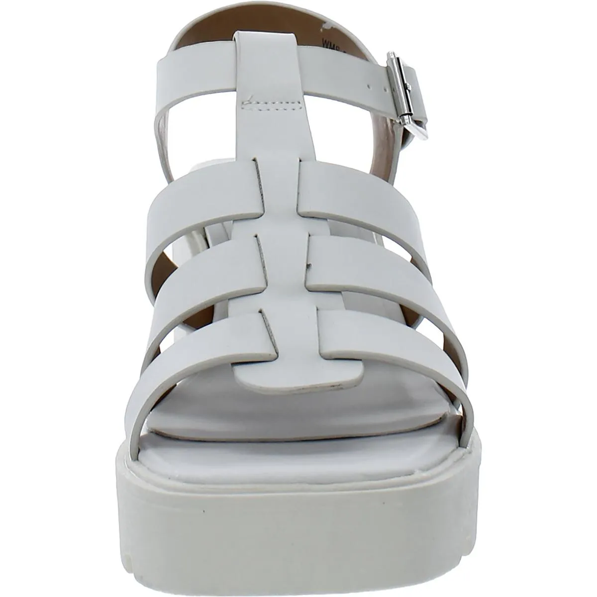 Lindy Womens Strappy Buckle Platform Heels