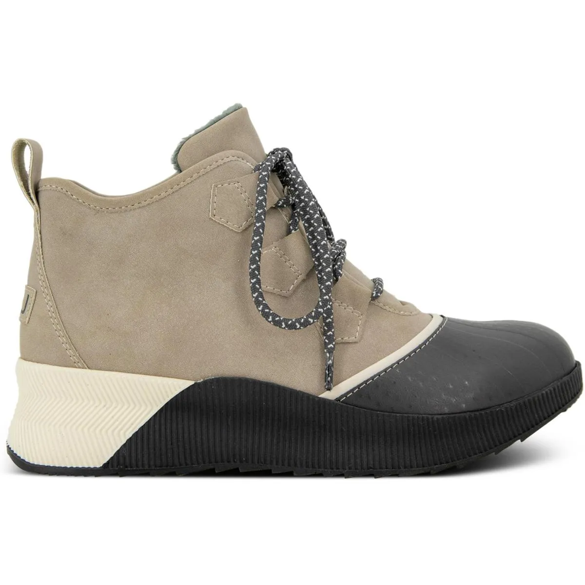 Linette Womens Faux Fur Lined Man Made Combat & Lace-Up Boots