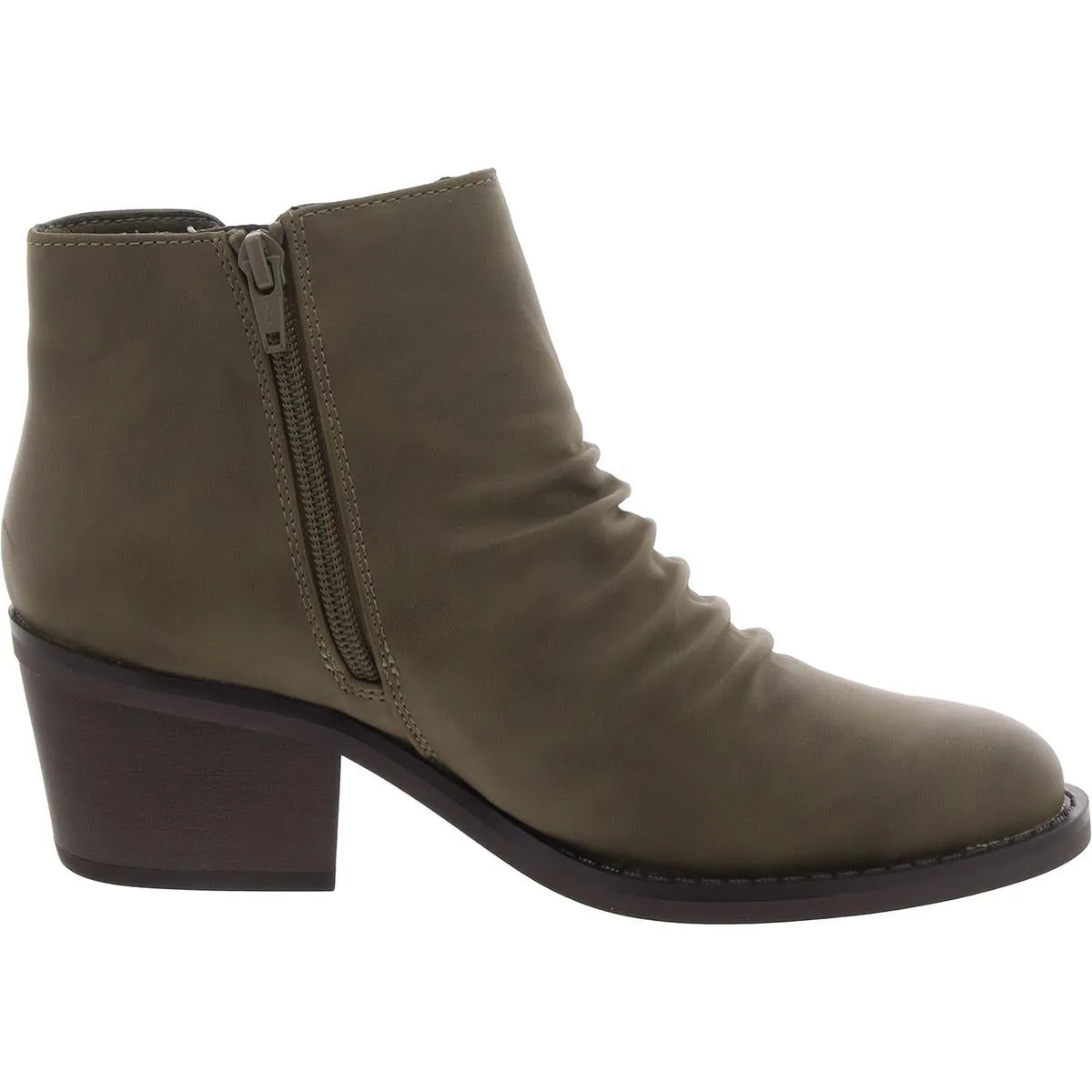 Linnea  Womens Round Toe Block Heel Booties