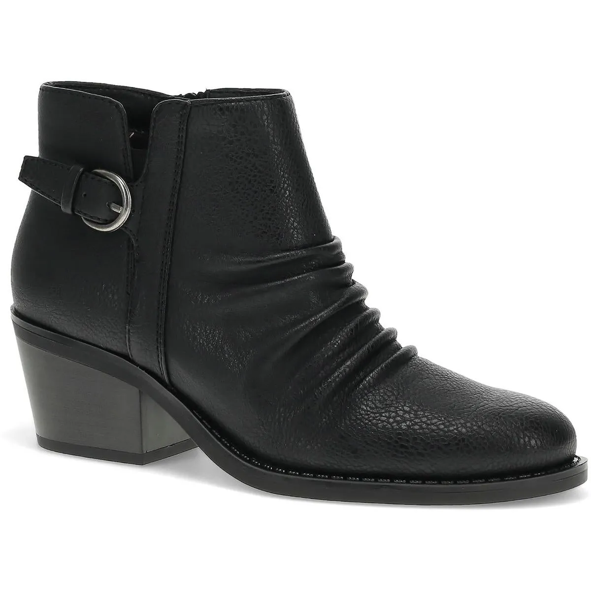 Linnea  Womens Round Toe Block Heel Booties