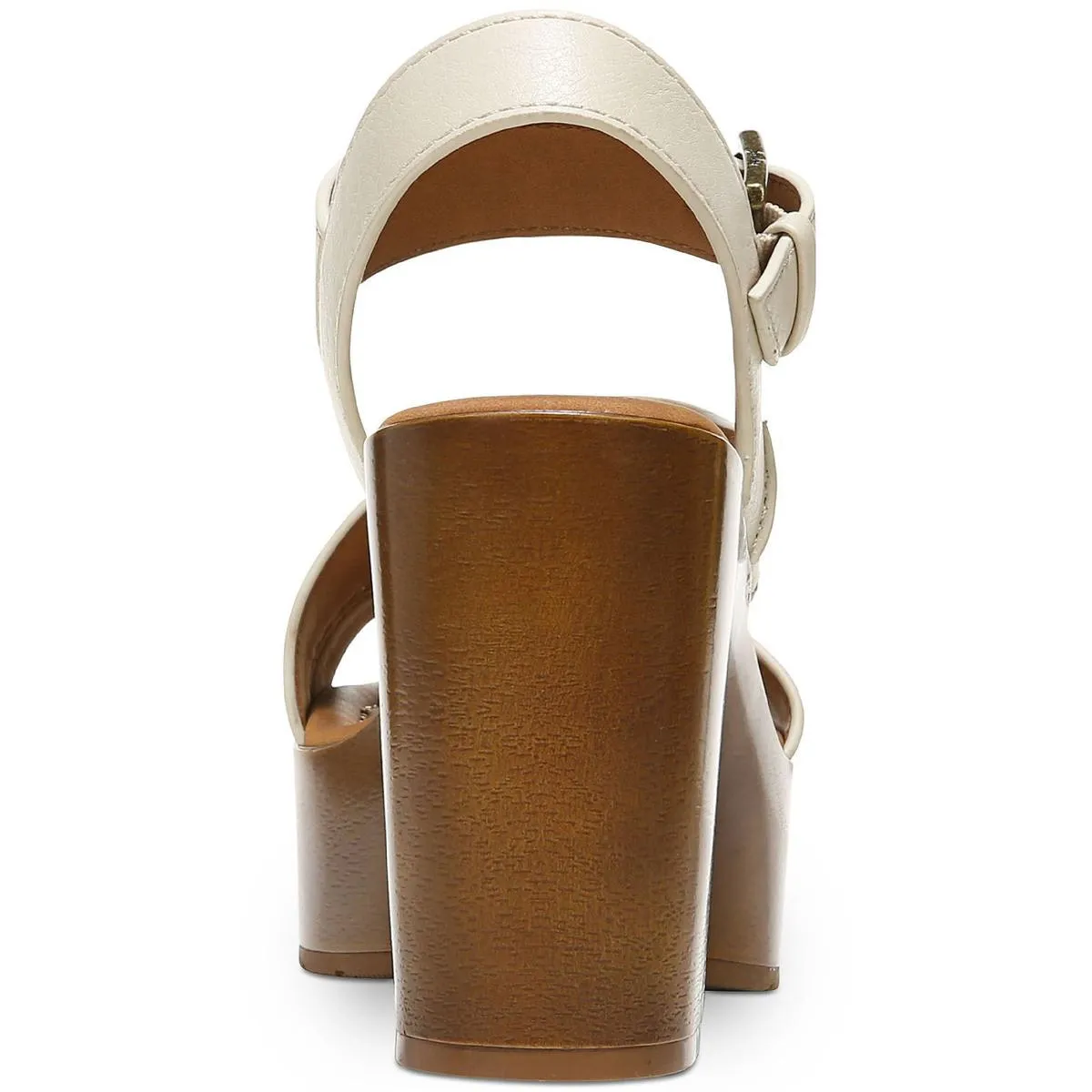 Livia Womens Faux Leather Ankle Strap Heels