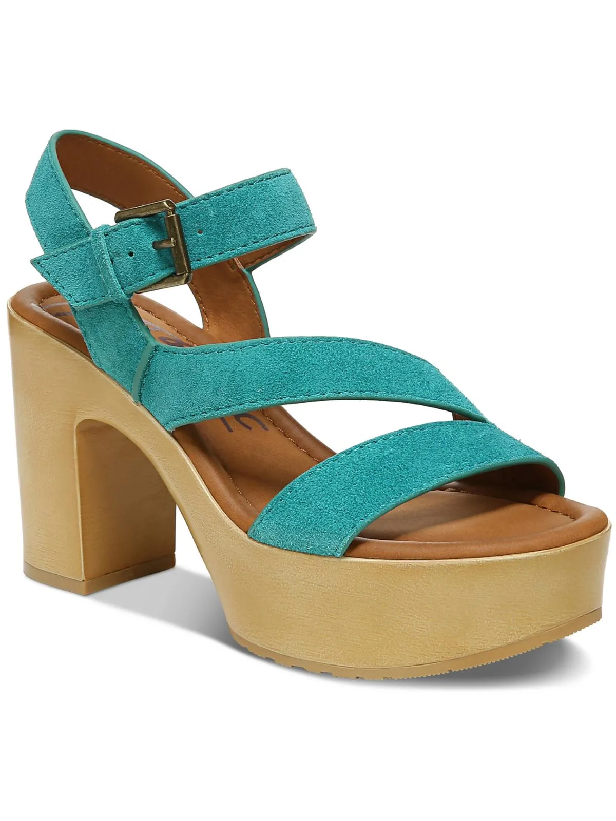 Livia Womens Faux Leather Ankle Strap Heels