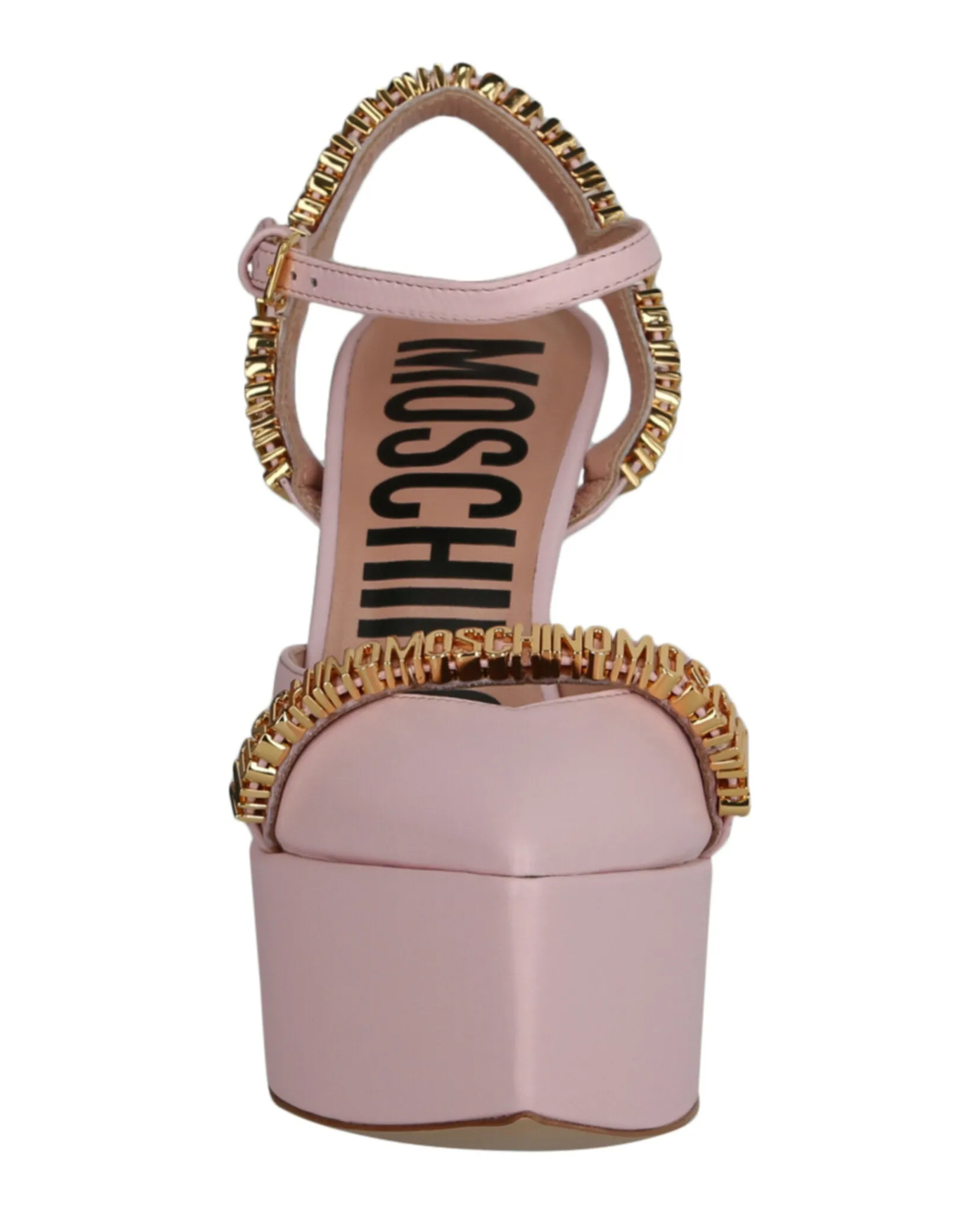Logo Lettering Ankle Strap Pumps