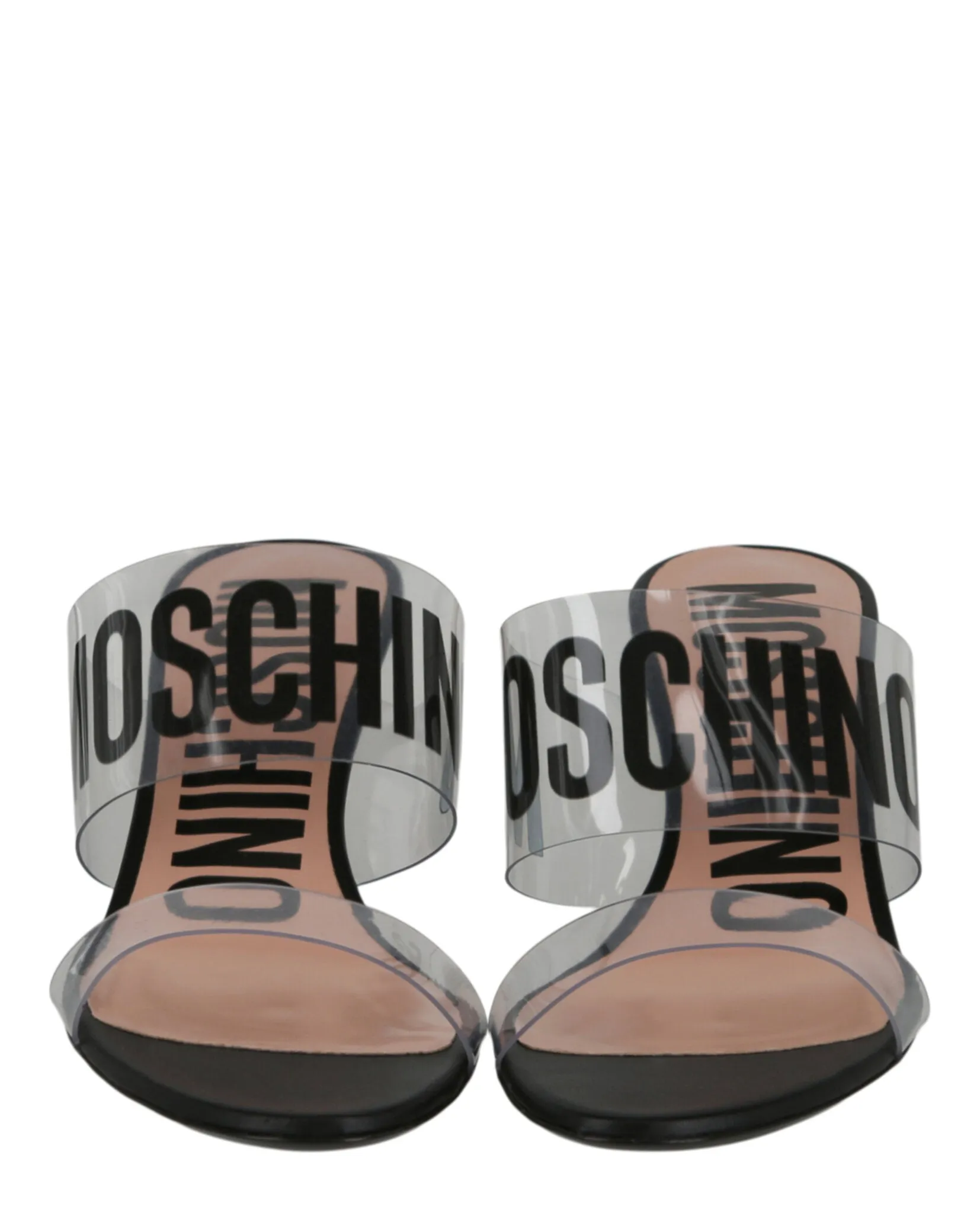 Logo Transparent Heel Sandals