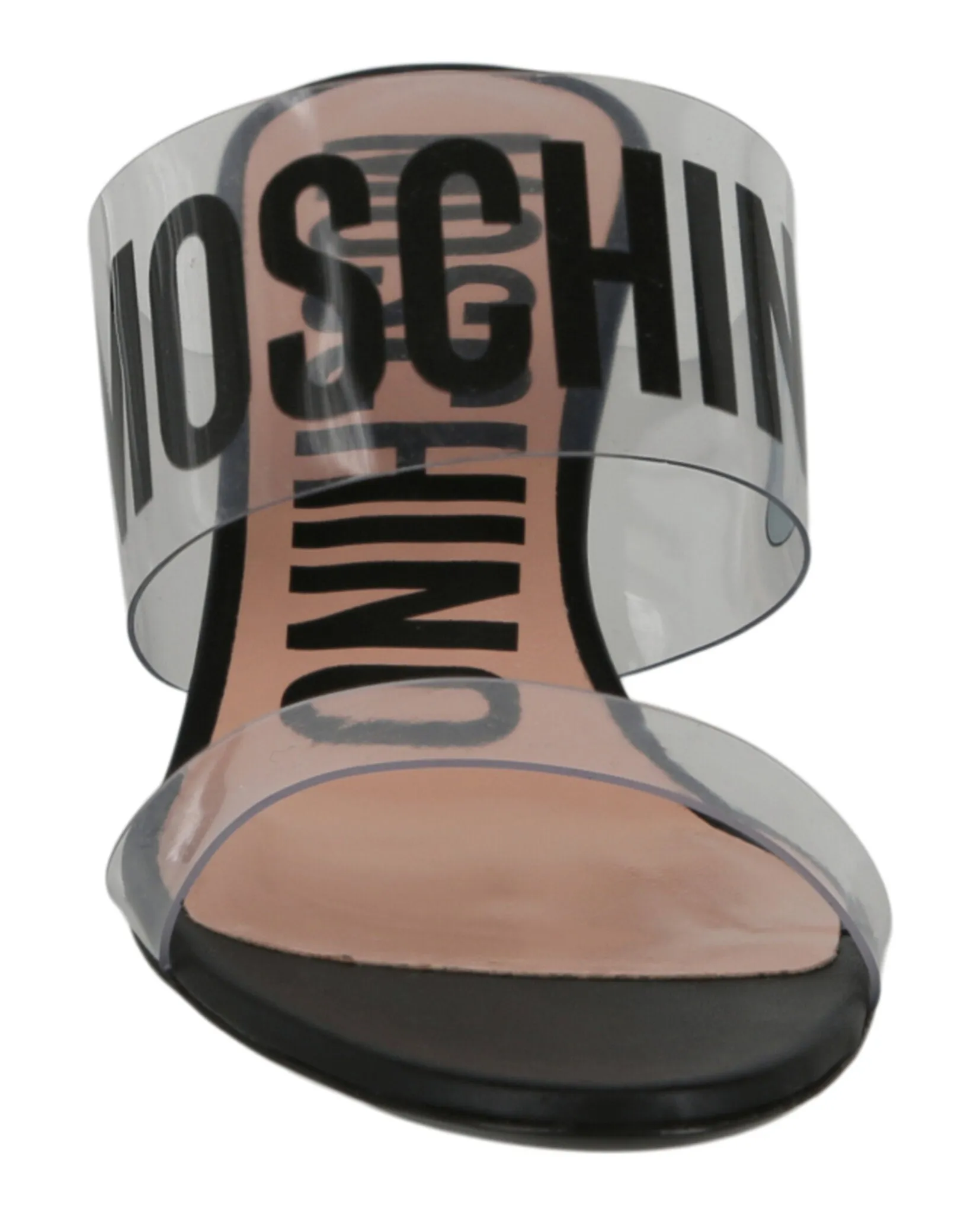 Logo Transparent Heel Sandals