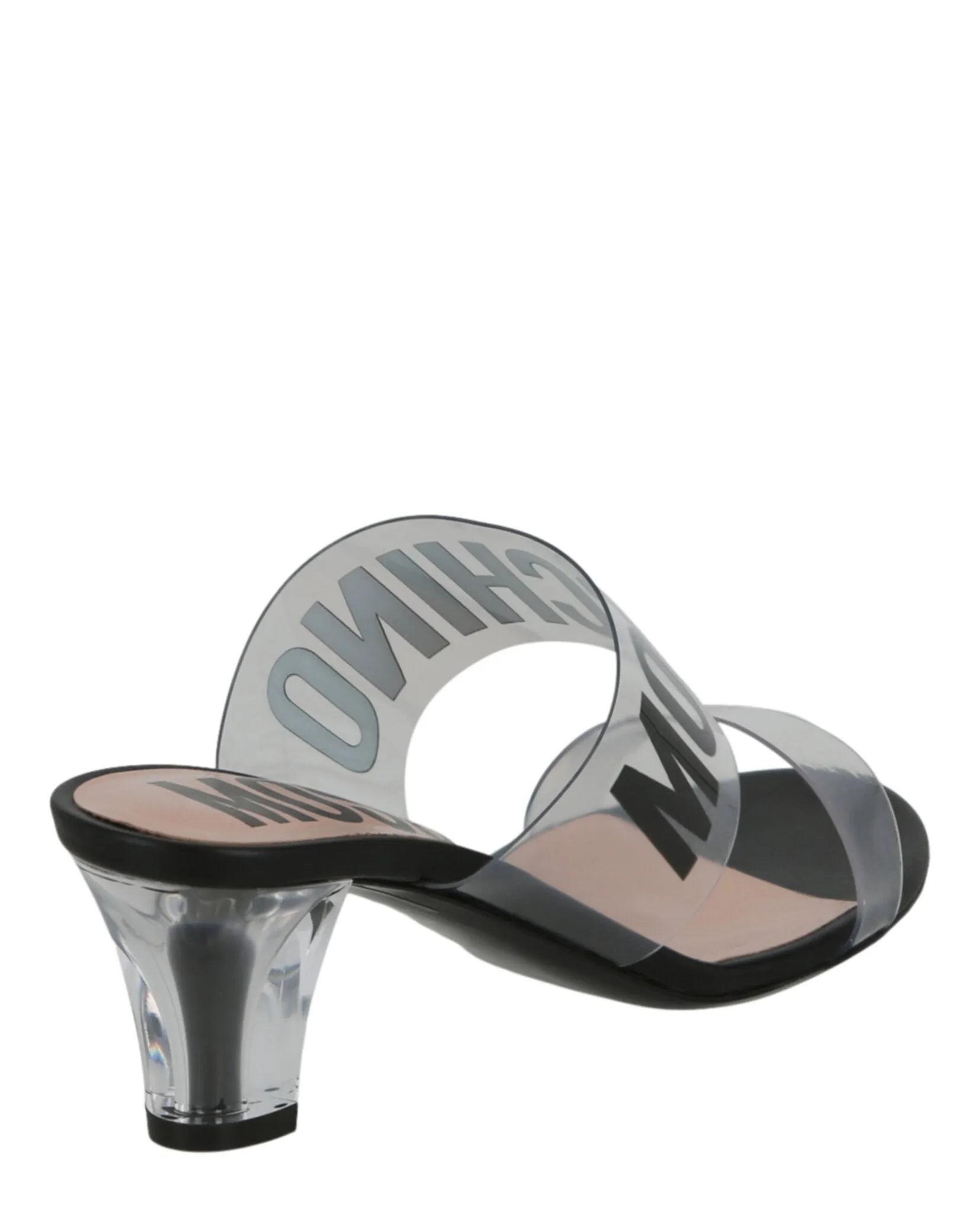 Logo Transparent Heel Sandals