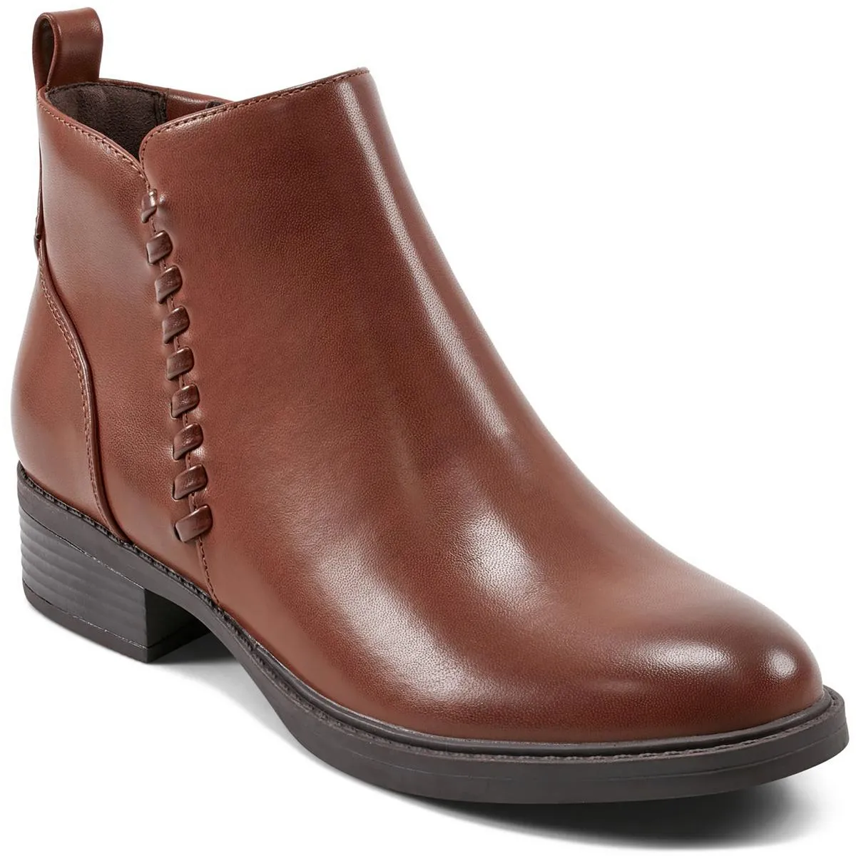 Lorand 3 Womens Faux Leather Zipper Booties