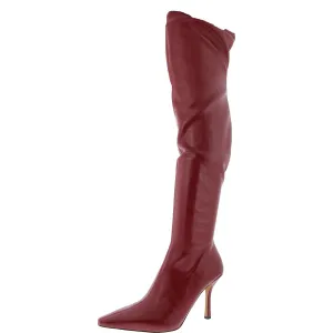 LORINDA Womens Zipper Faux Leather Knee-High Boots