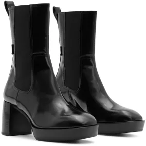 Lottie Womens Block Heel Patent Leather Ankle Boots