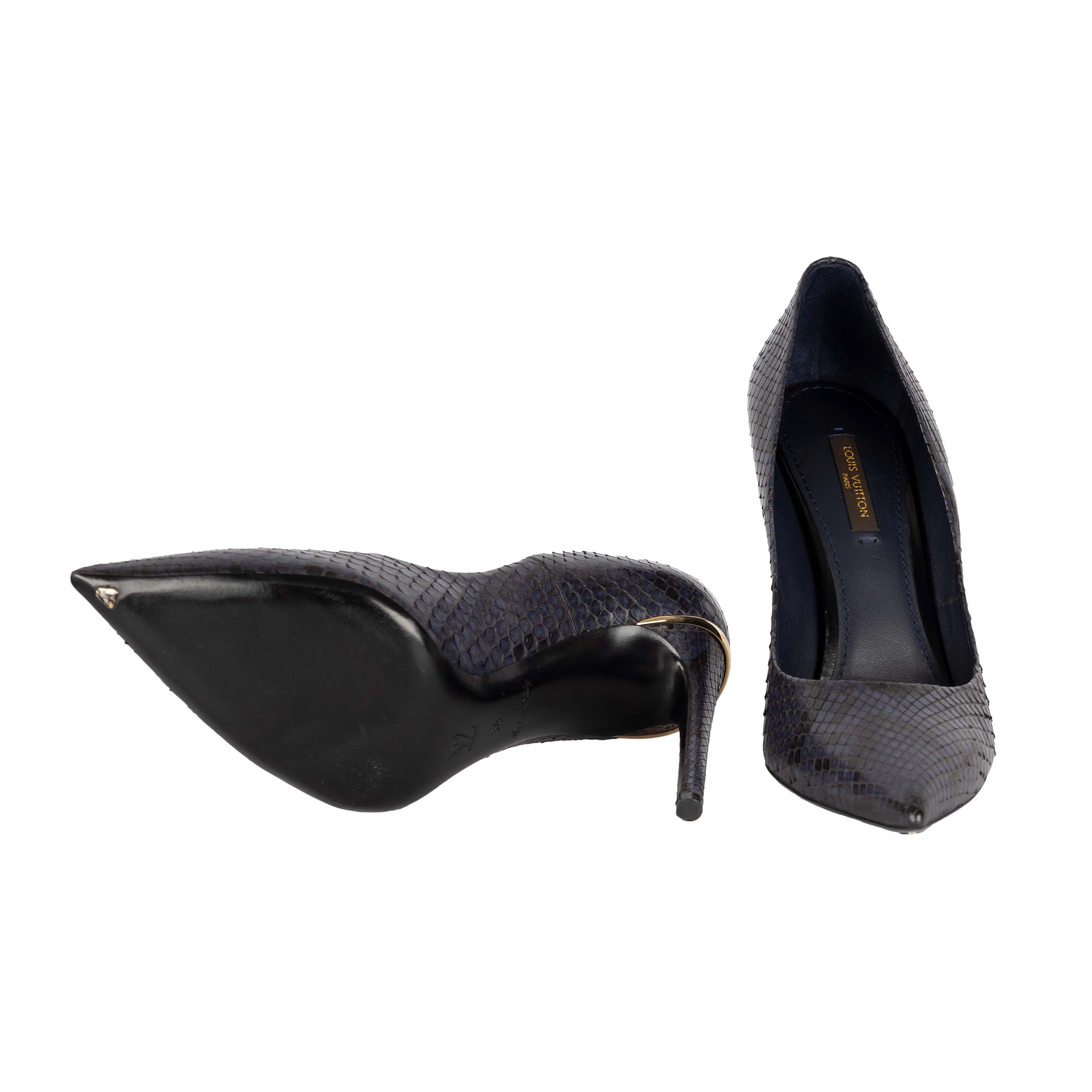 Louis Vuitton Snakeskin Eyeline Pumps - '10s
