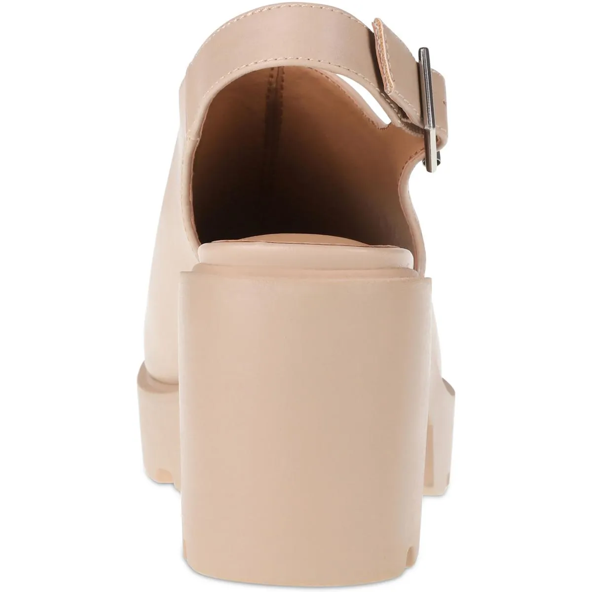 Luggy Womens Peep Toe Square Slingback Heels