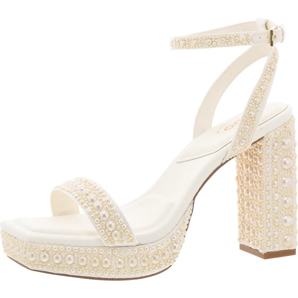 Lulu  Womens Embellished Textured Ankle Strap