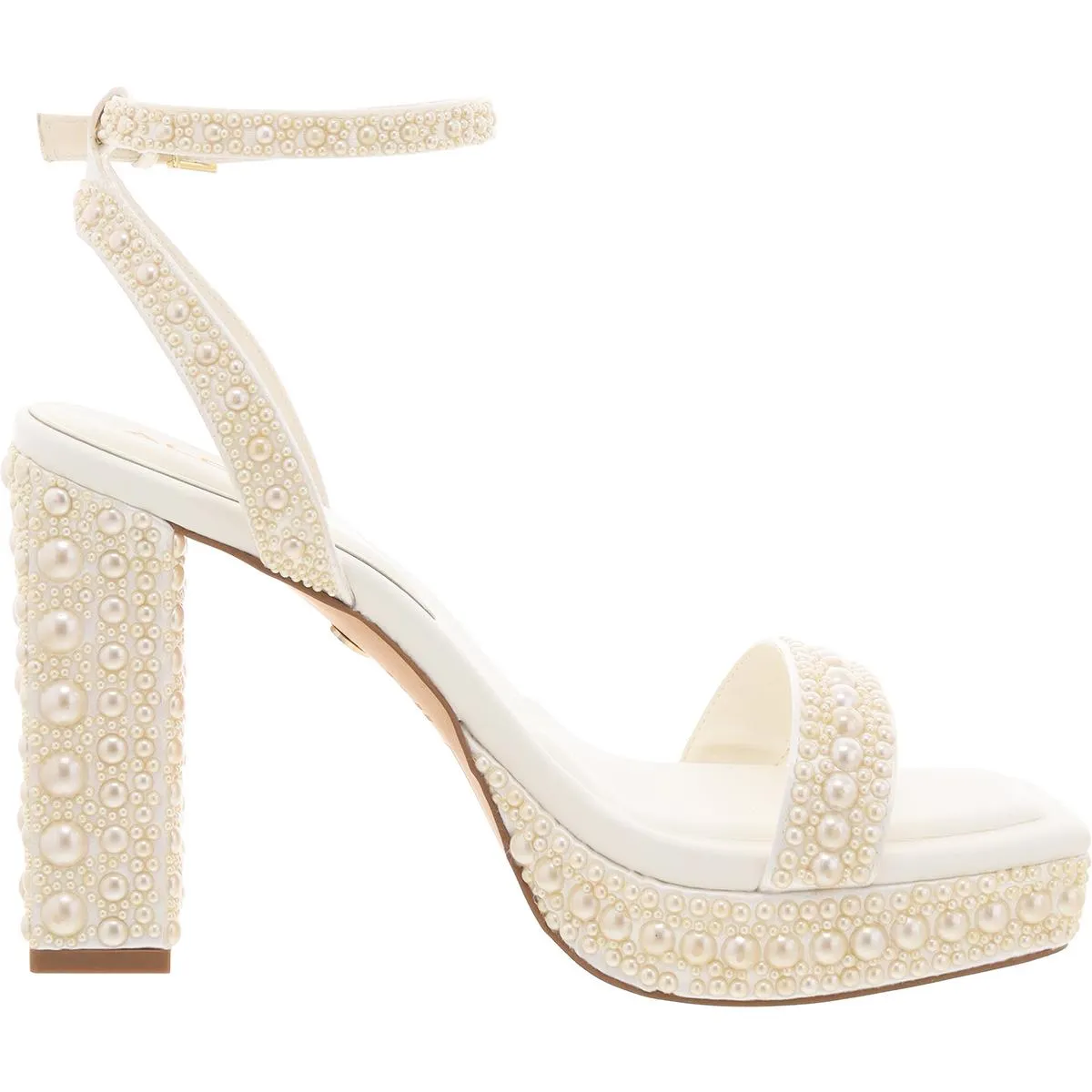 Lulu  Womens Embellished Textured Ankle Strap
