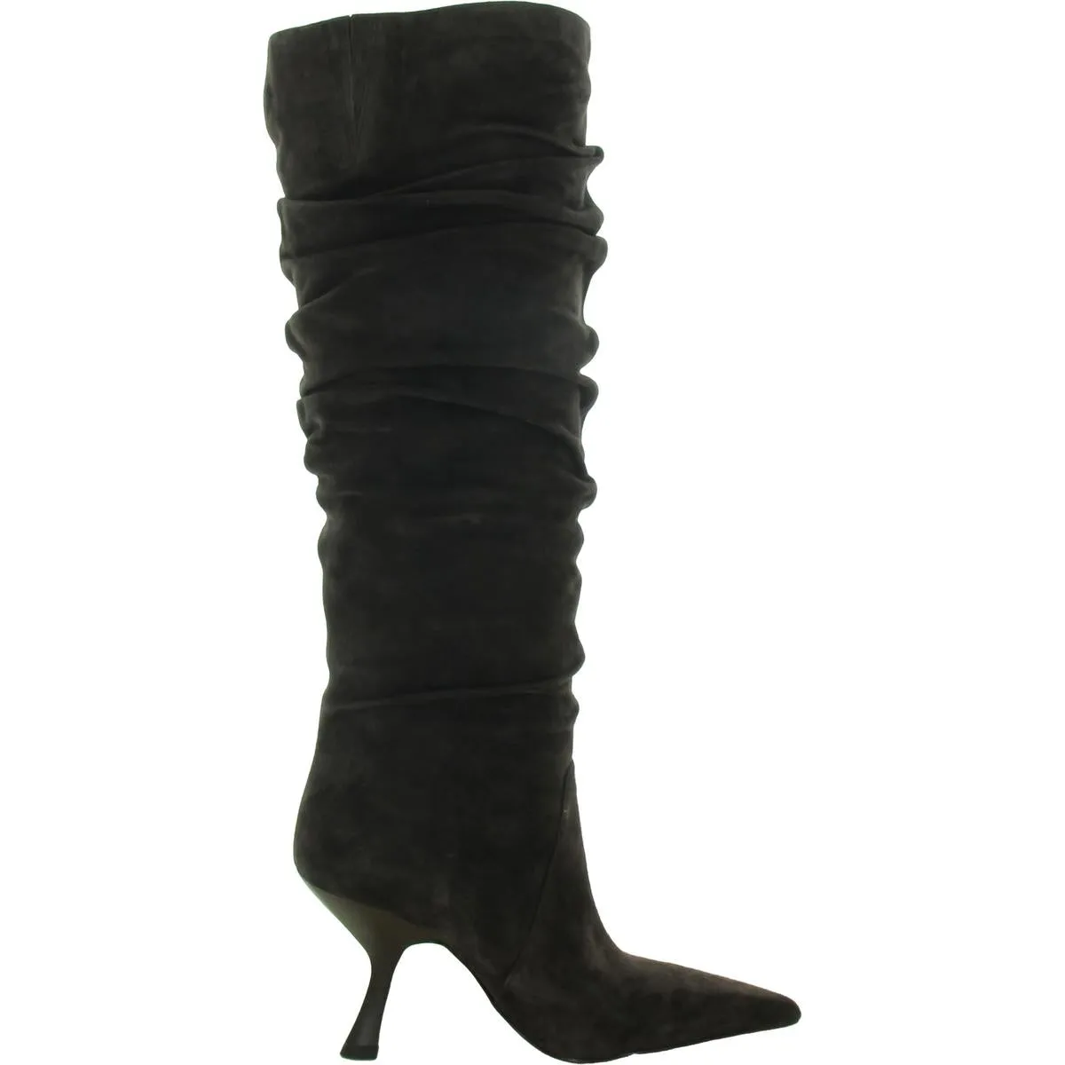 Luna Womens Suede Pointed Toe Knee-High Boots