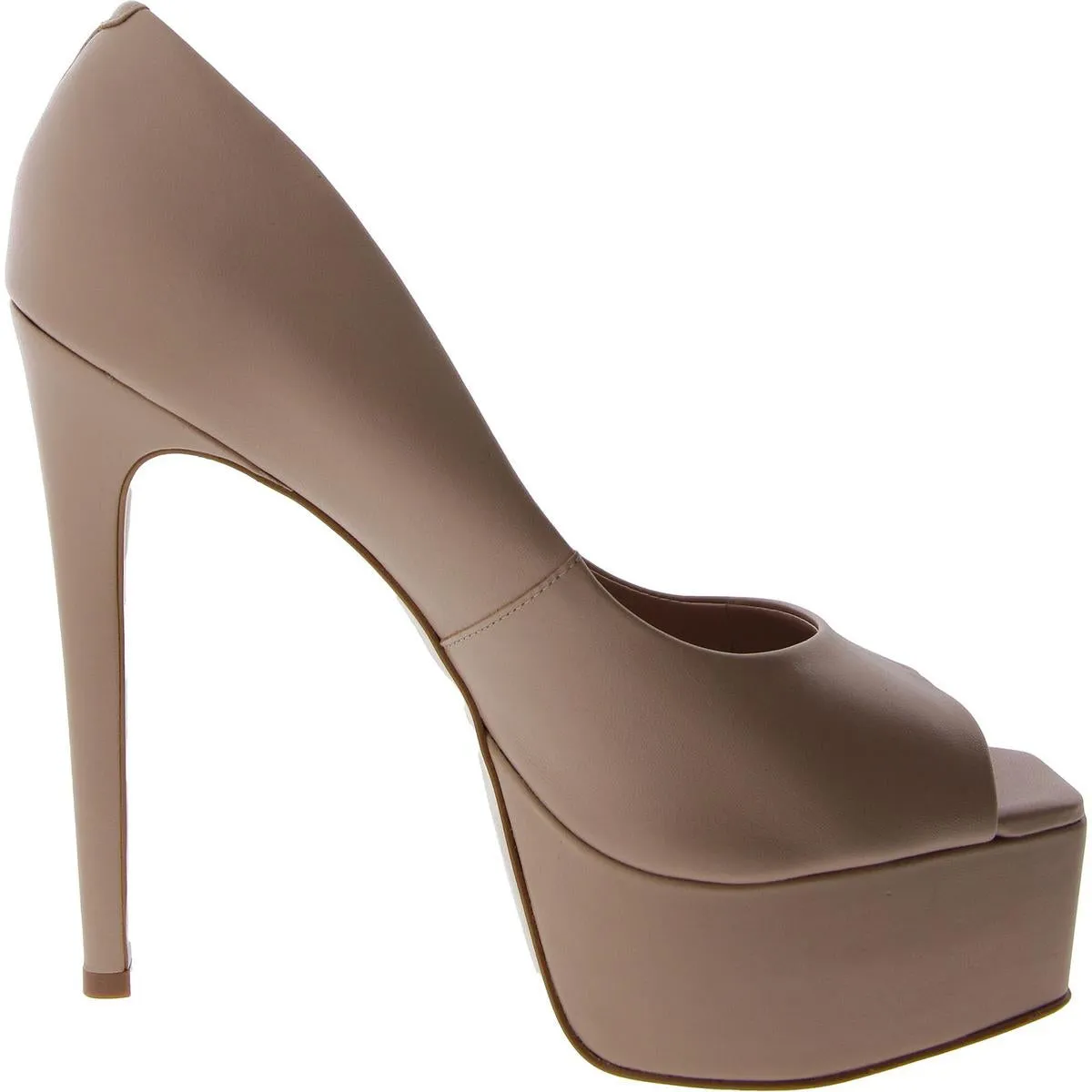 Lust Womens Stiletto Square Open Toe Pumps