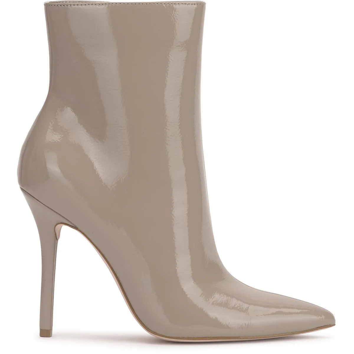 Lyren Womens Patent Pointed Toe Ankle Boots