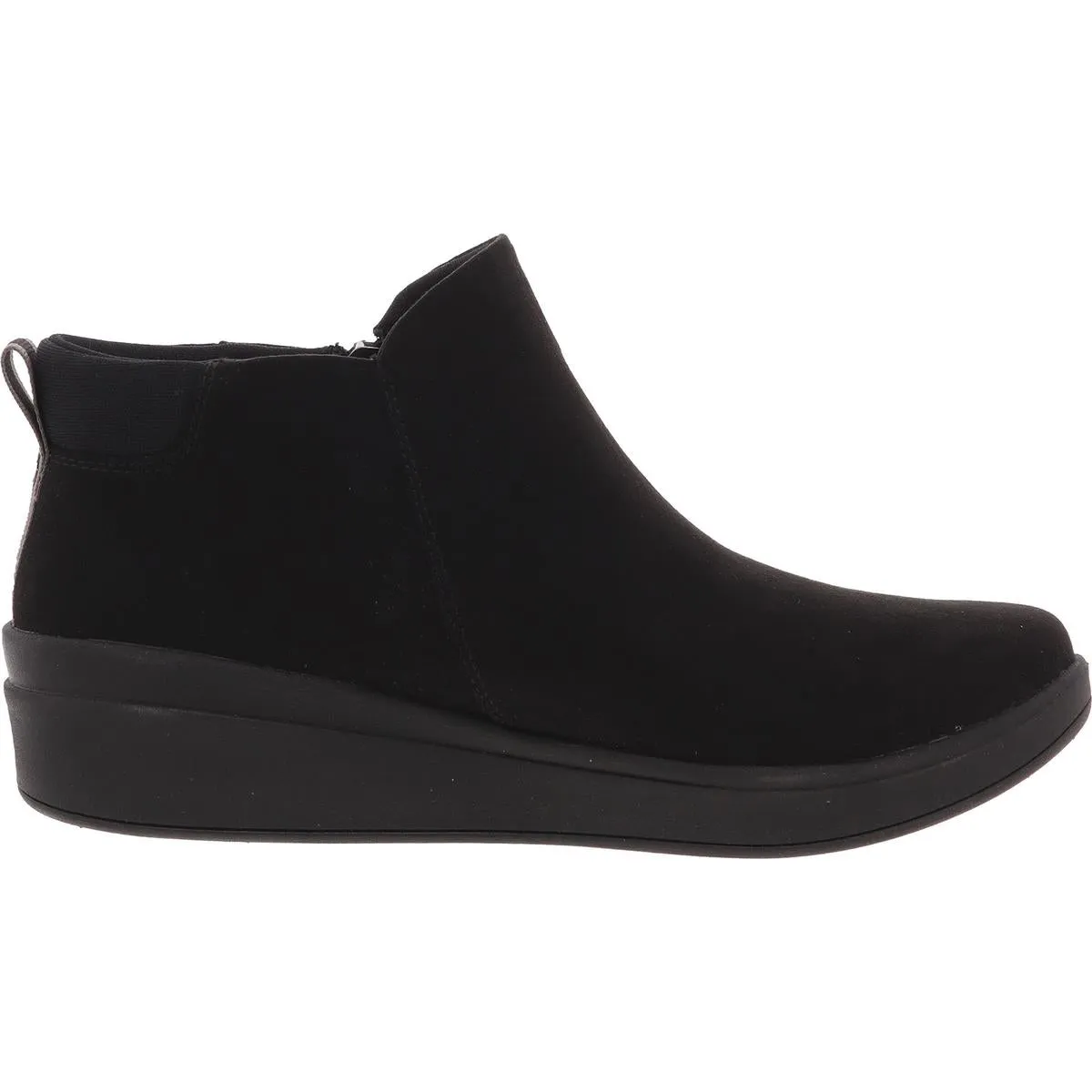 Lyrical Womens Zipper Faux Suede Wedge Boots