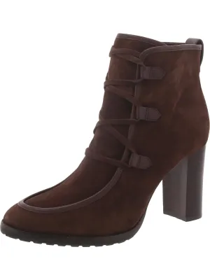 Mabel Womens Suede Lace-Up Booties