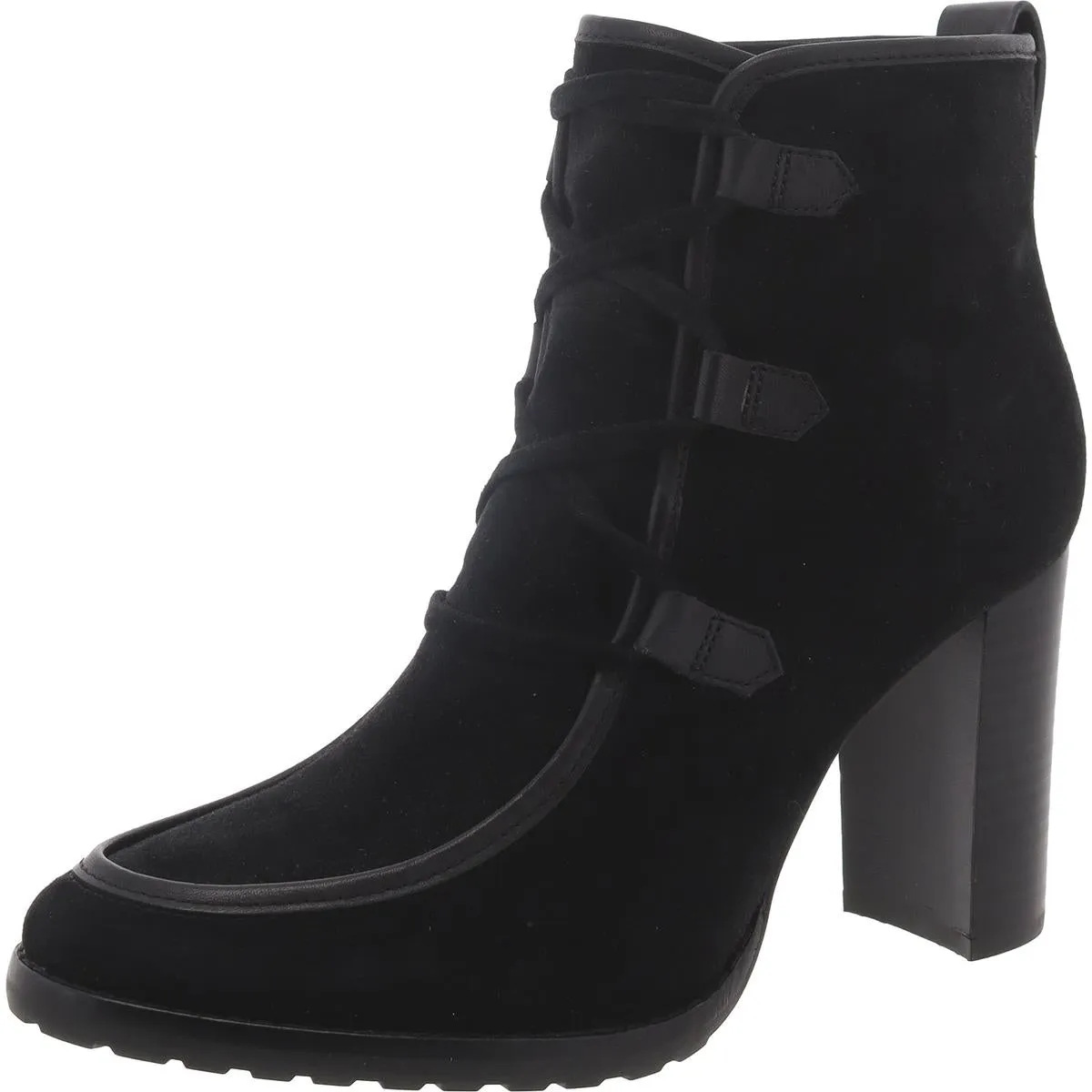 Mabel Womens Suede Lace-Up Booties