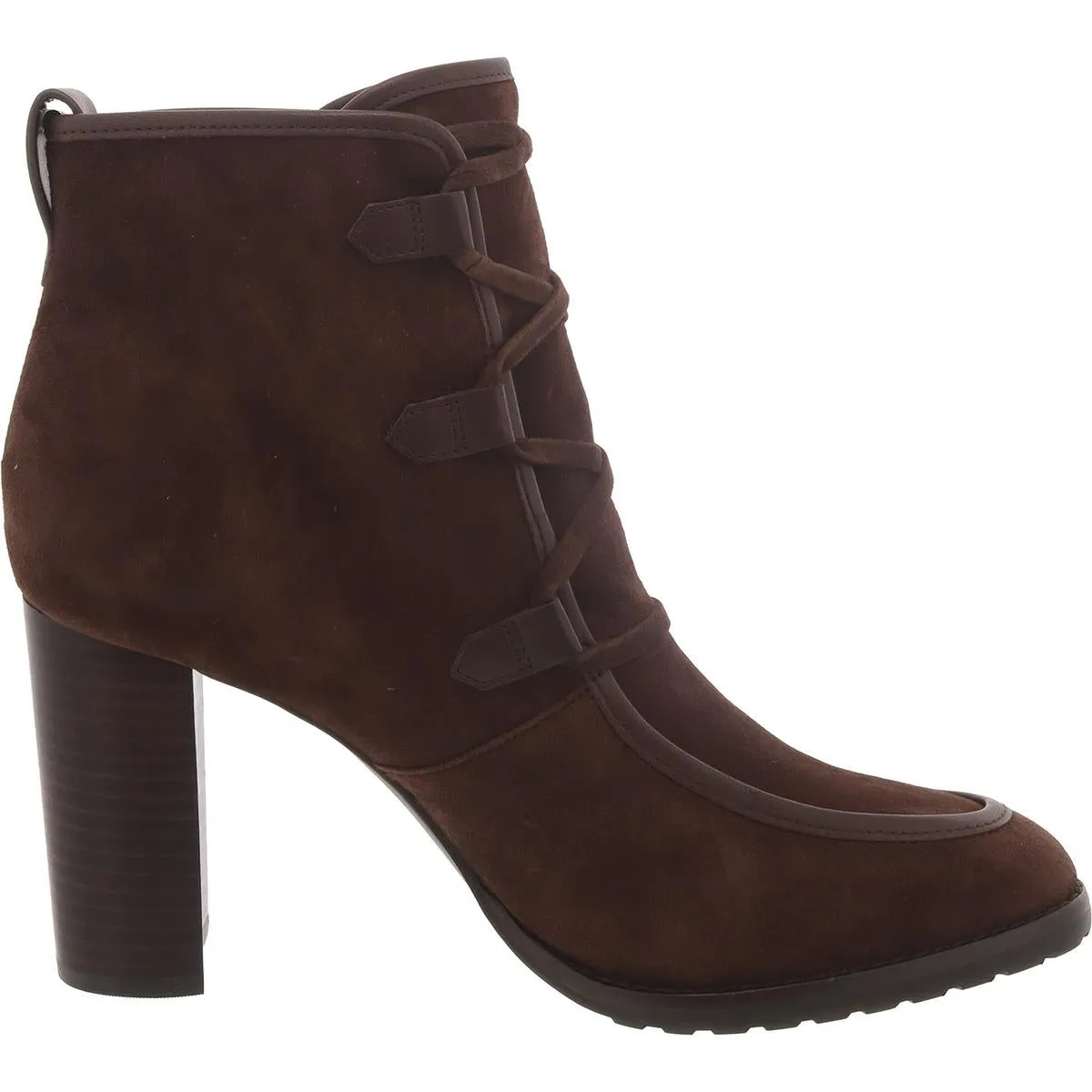 Mabel Womens Suede Lace-Up Booties