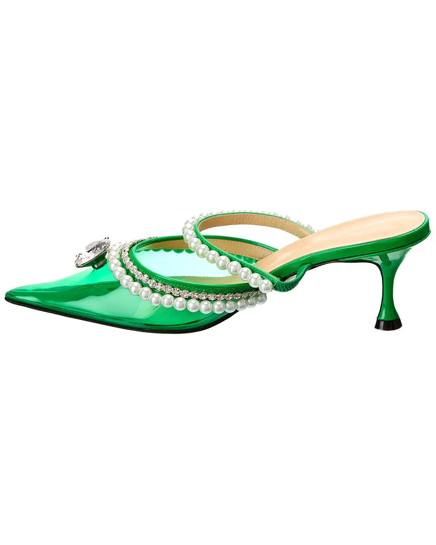 Mach & Mach Diamond & Pearls Vinyl & Leather Pump