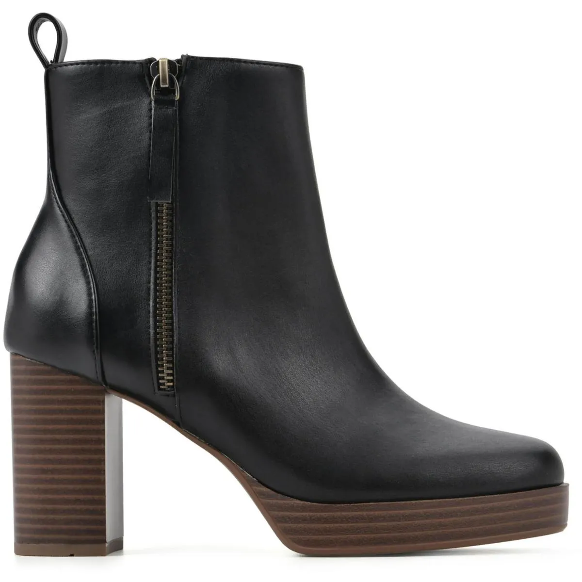 Manito Womens Ankle Block Heel Ankle Boots