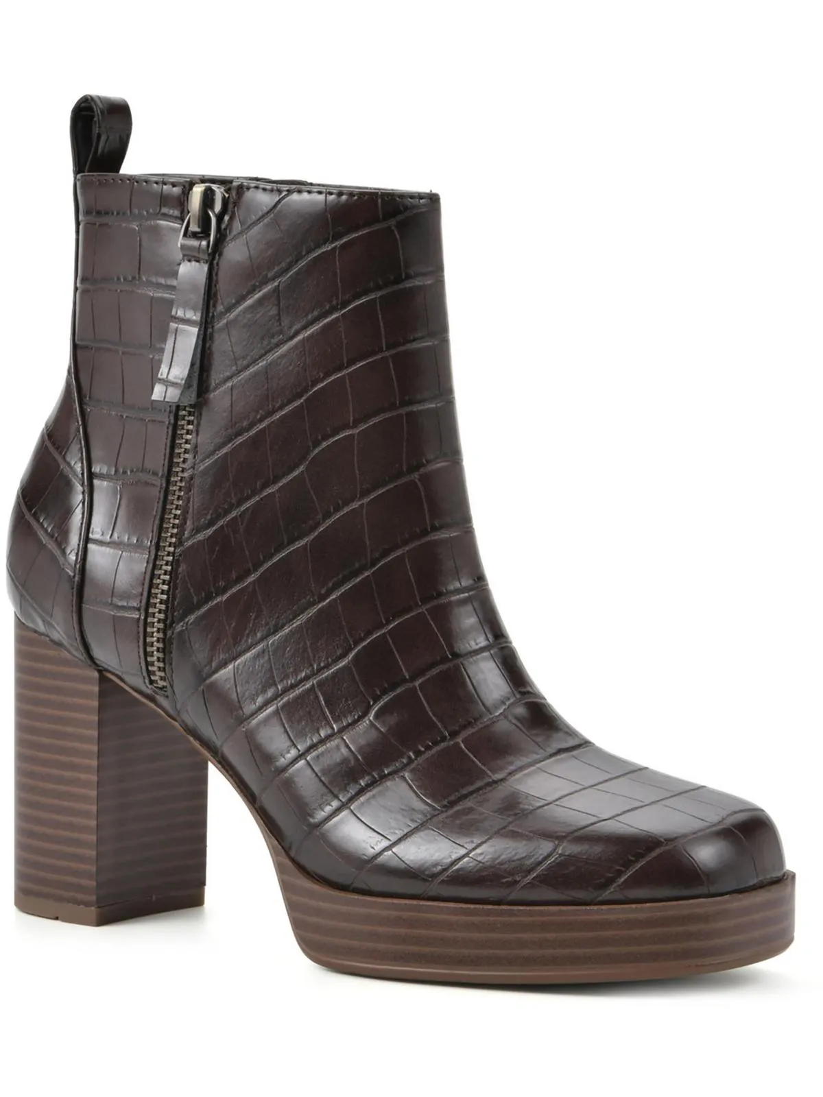 Manito Womens Ankle Block Heel Ankle Boots