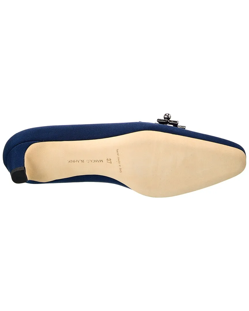 Manolo Blahnik Ansulialo 30 Silk Pump
