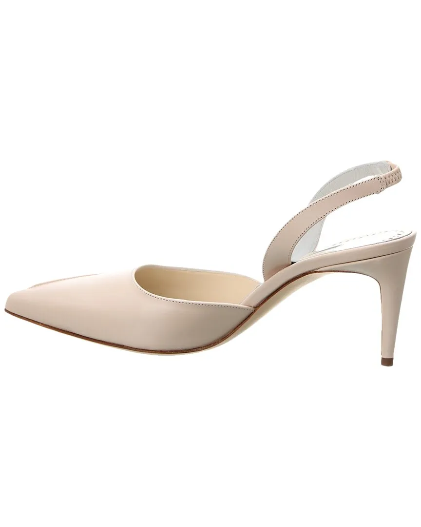 Manolo Blahnik Homerasli 70 Leather Slingback Pump