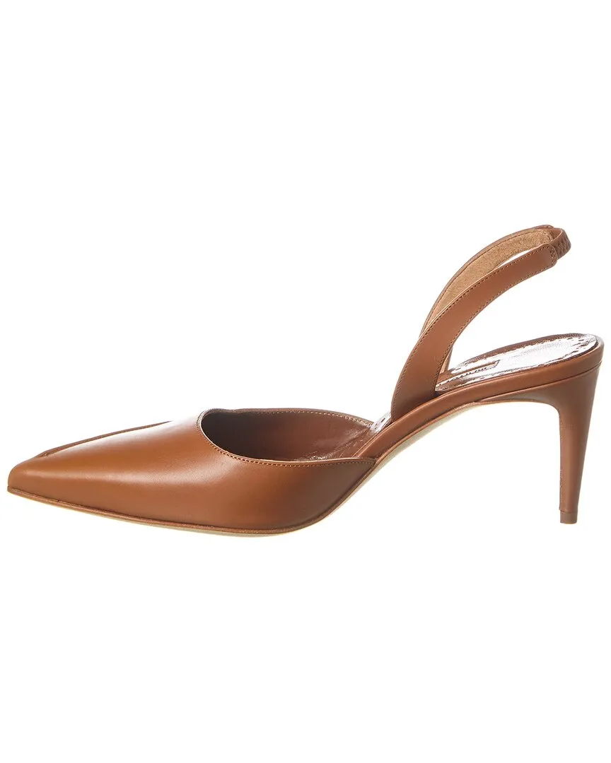 Manolo Blahnik Homerasli 70 Leather Slingback Pump