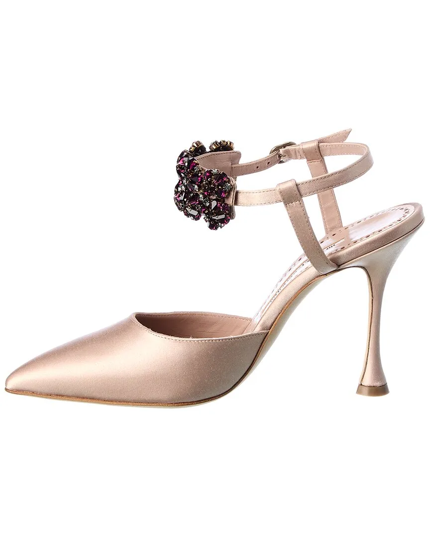 Manolo Blahnik Mabina 105 Satin Pump