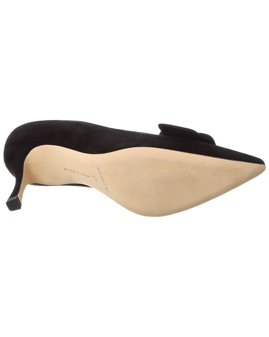 Manolo Blahnik Maysale 70 Suede Pump