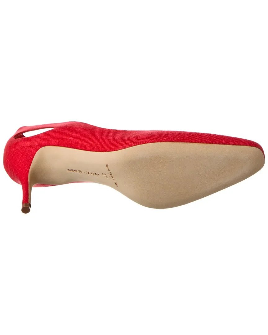 Manolo Blahnik Toplaca 70 Linen Pump