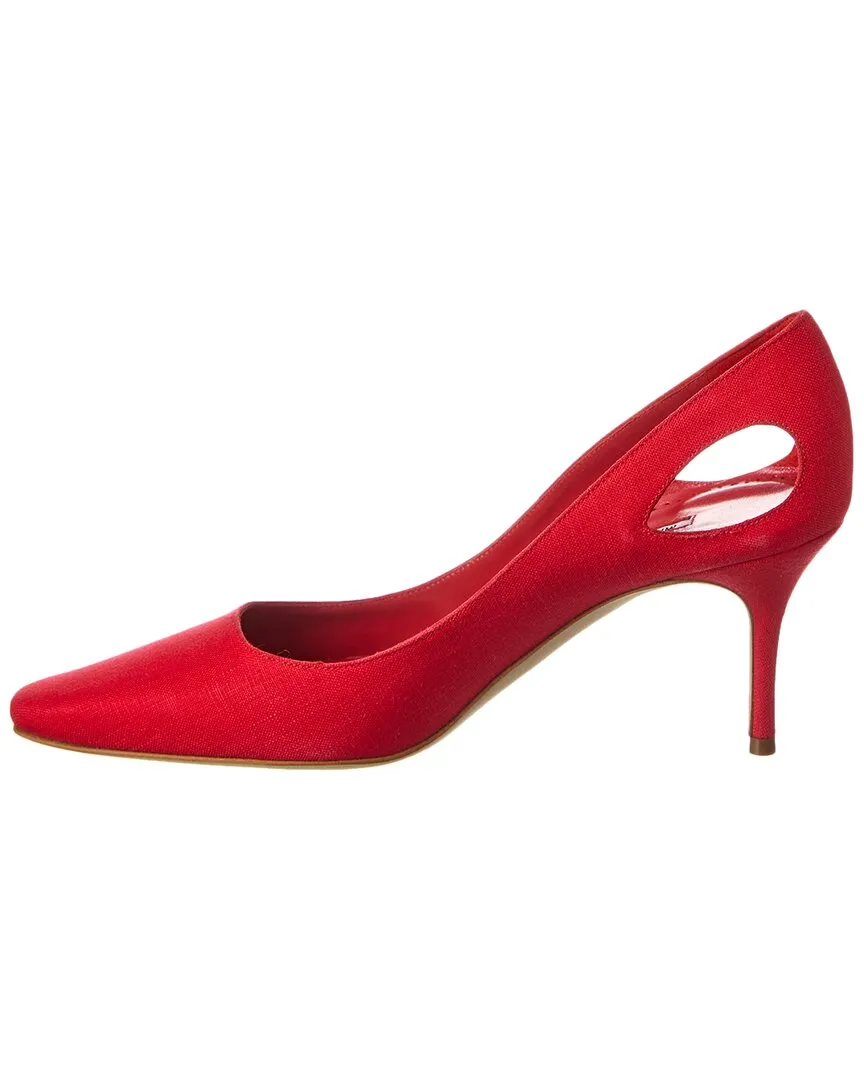 Manolo Blahnik Toplaca 70 Linen Pump