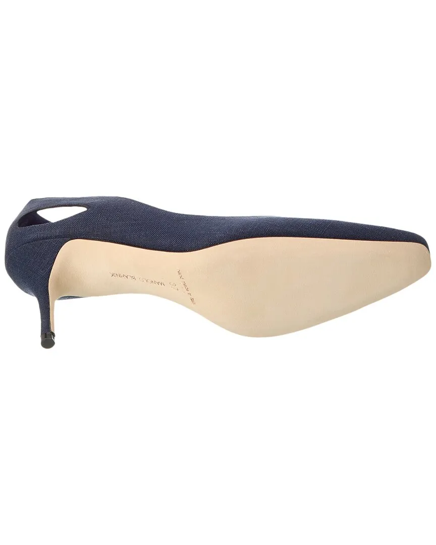 Manolo Blahnik Toplaca 70 Linen Pump