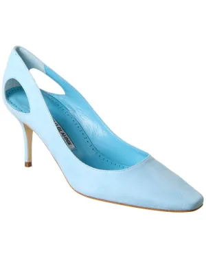 Manolo Blahnik Toplaca 70 Suede Pump