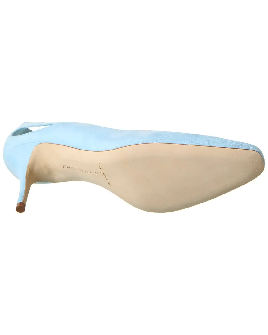Manolo Blahnik Toplaca 70 Suede Pump