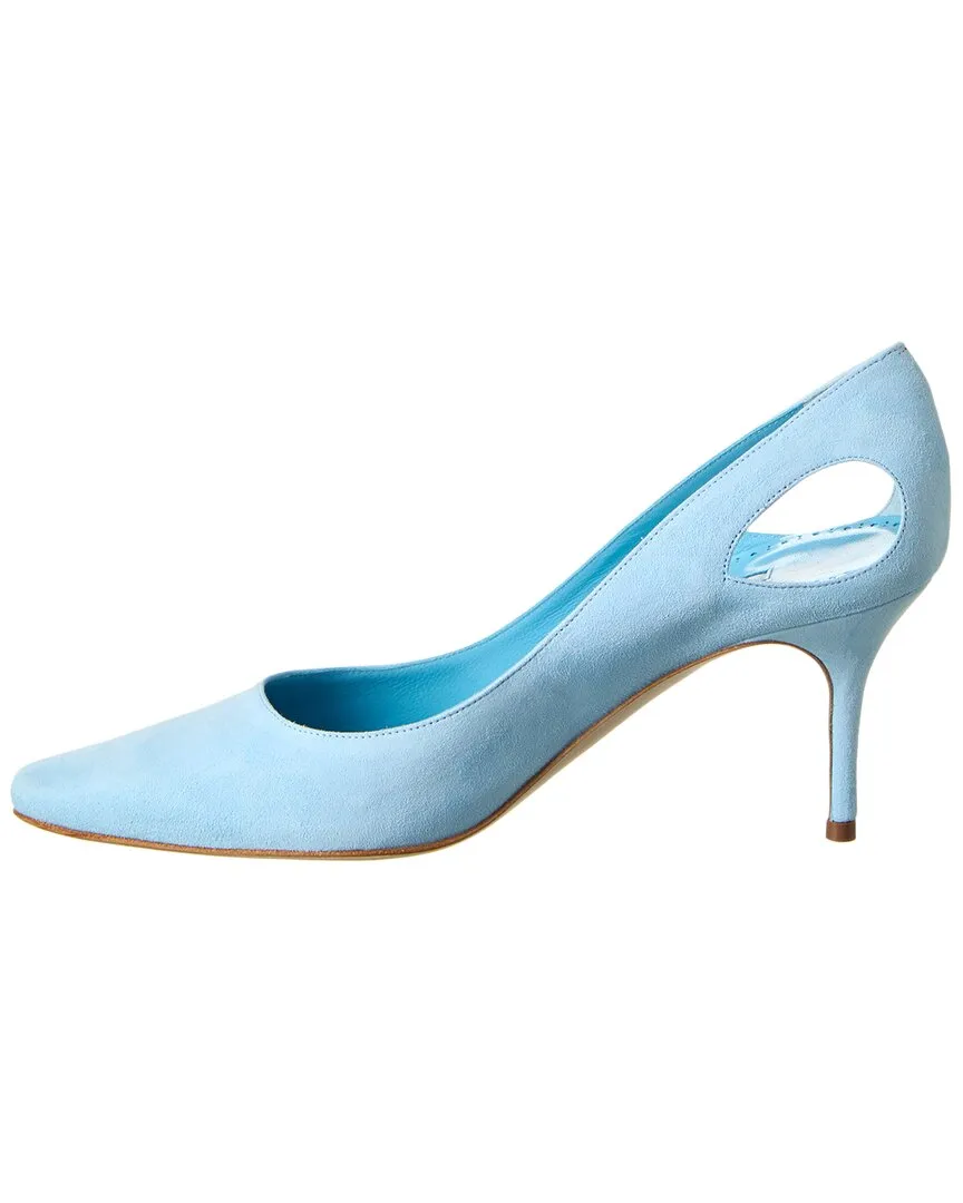 Manolo Blahnik Toplaca 70 Suede Pump