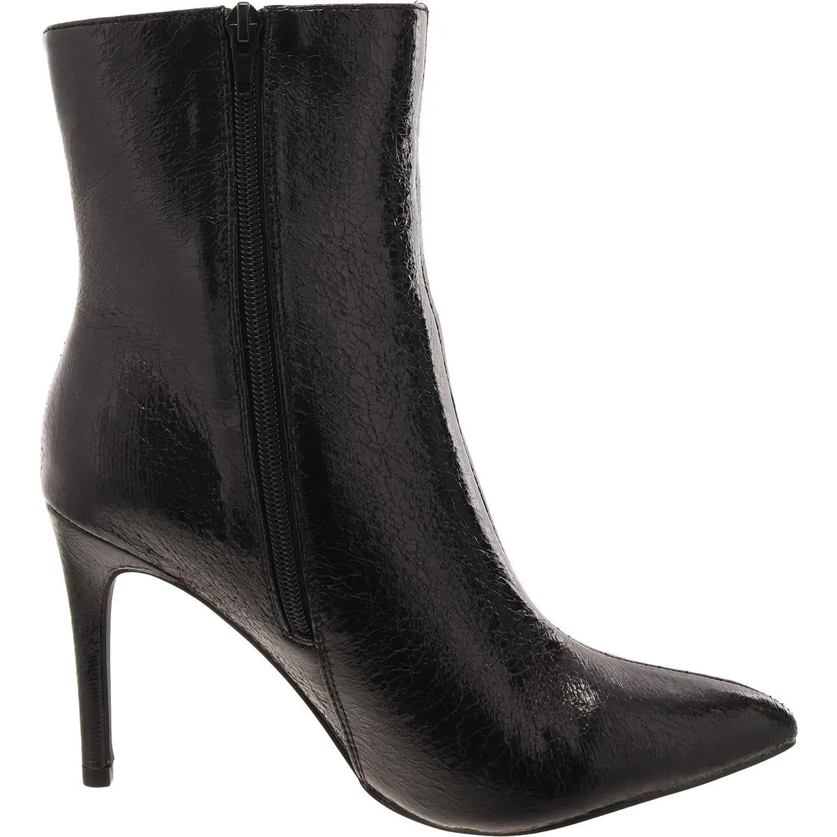 Mardi Womens Faux Leather Pointed Toe Ankle Boots