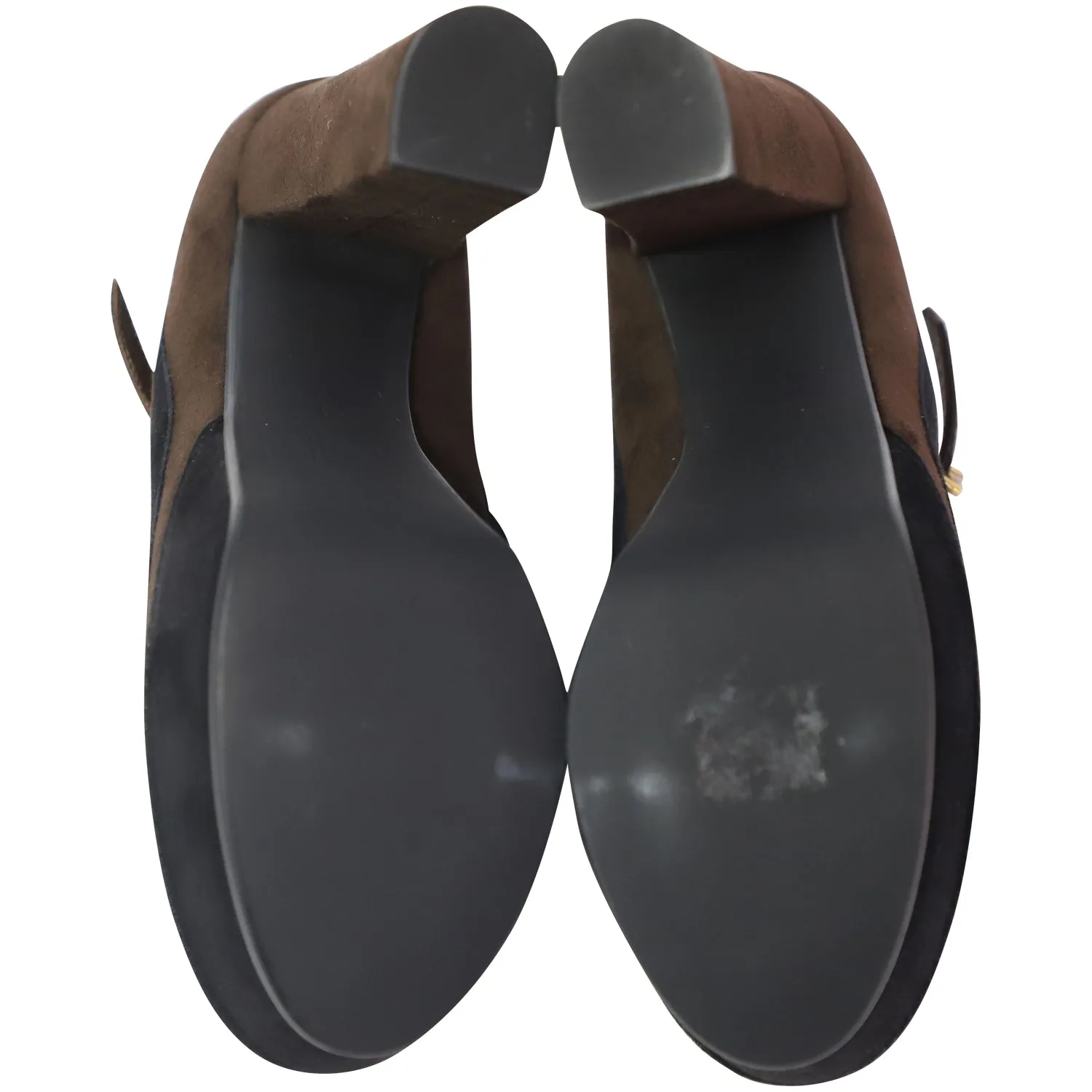 Marni Mary Jane Heels in Brown Suede
