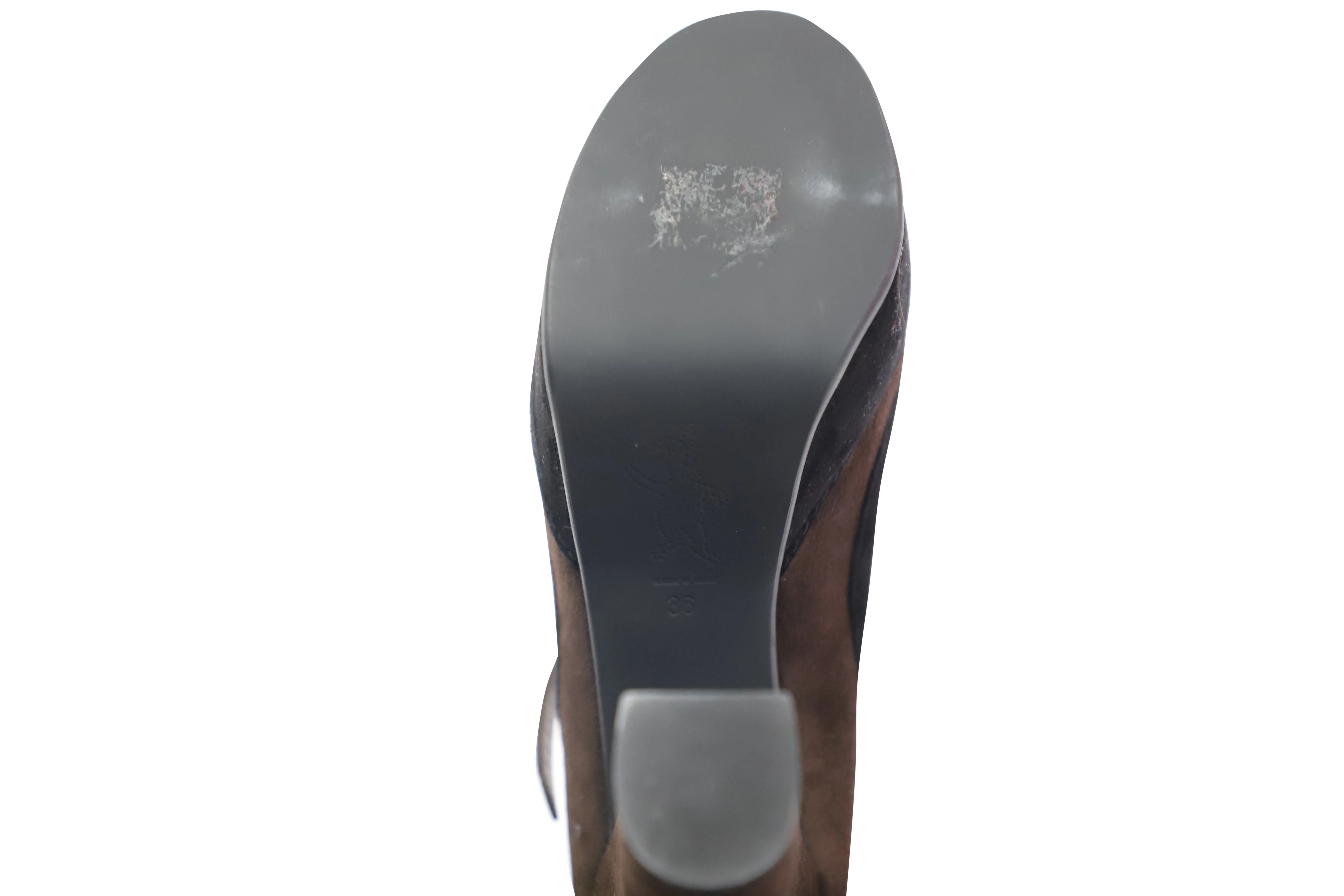 Marni Mary Jane Heels in Brown Suede