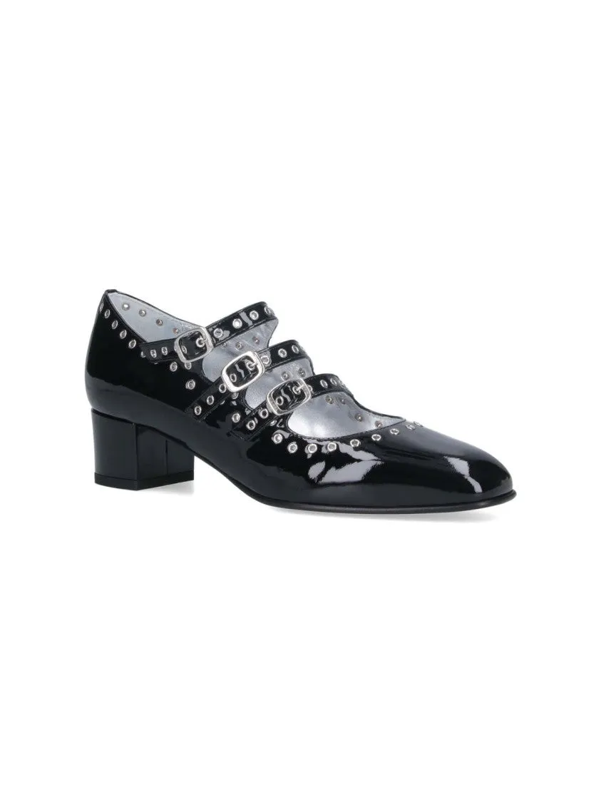 Mary Jane "Camden" Pumps In Black Patent Leather
