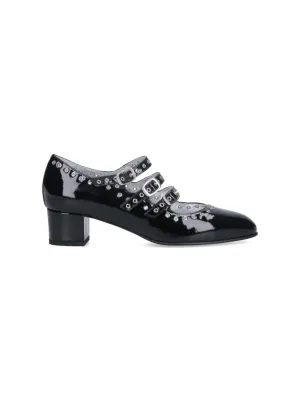 Mary Jane "Camden" Pumps In Black Patent Leather