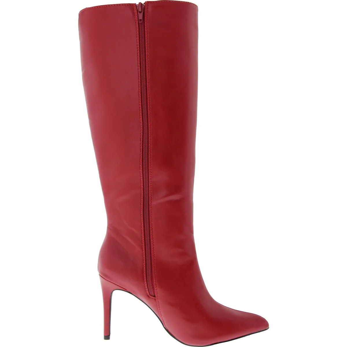 MARYSOL Womens Faux Leather Pull On Knee-High Boots