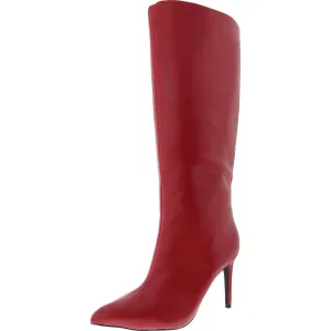 MARYSOL Womens Faux Leather Pull On Knee-High Boots