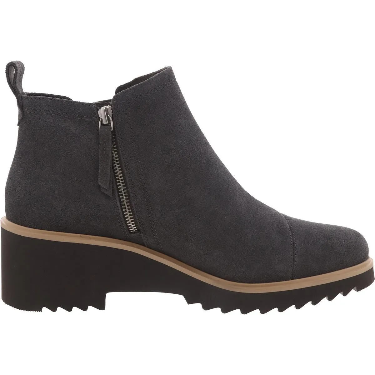 Maude Womens Wedges Suede Mid-Calf Boots