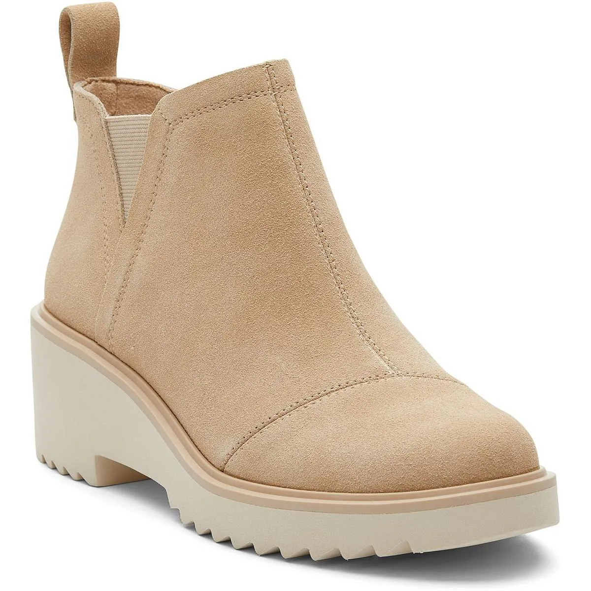 Maude Womens Wedges Suede Mid-Calf Boots