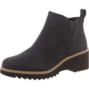 Maude Womens Wedges Suede Mid-Calf Boots