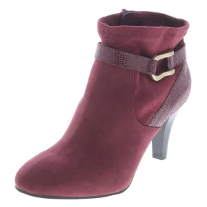 Maxinee Womens Padded Insole Faux Suede Booties