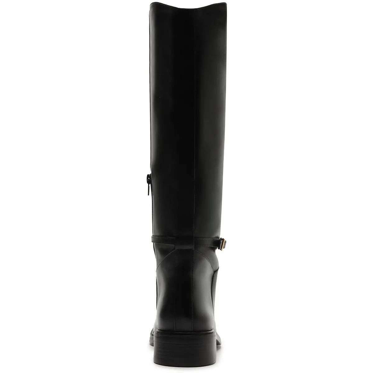 McKk Womens Buckle Leather Knee-High Boots
